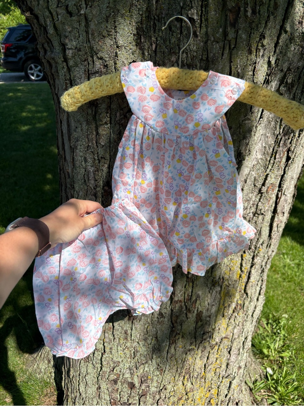 Vintage Cuties by Judy Floral Shirt & Bloomers Set 18M